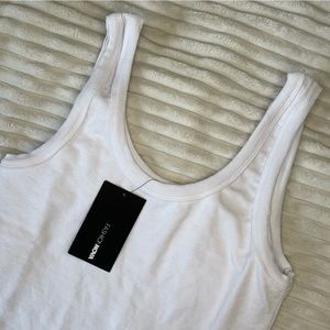 NWT White BODYCON Mini Tshirt/Tank top dress
